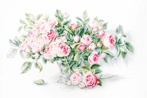 Luca-S # B2286 Bouquet of Pink Roses